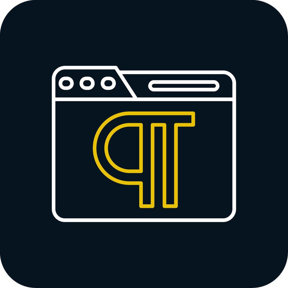 Paragraph Line Yellow White Icon vector