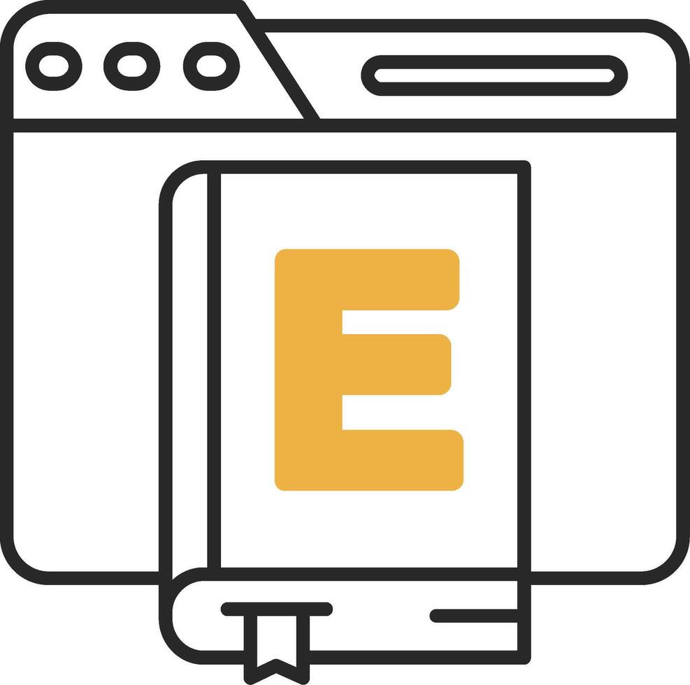 Ebook Skined Filled Icon vector