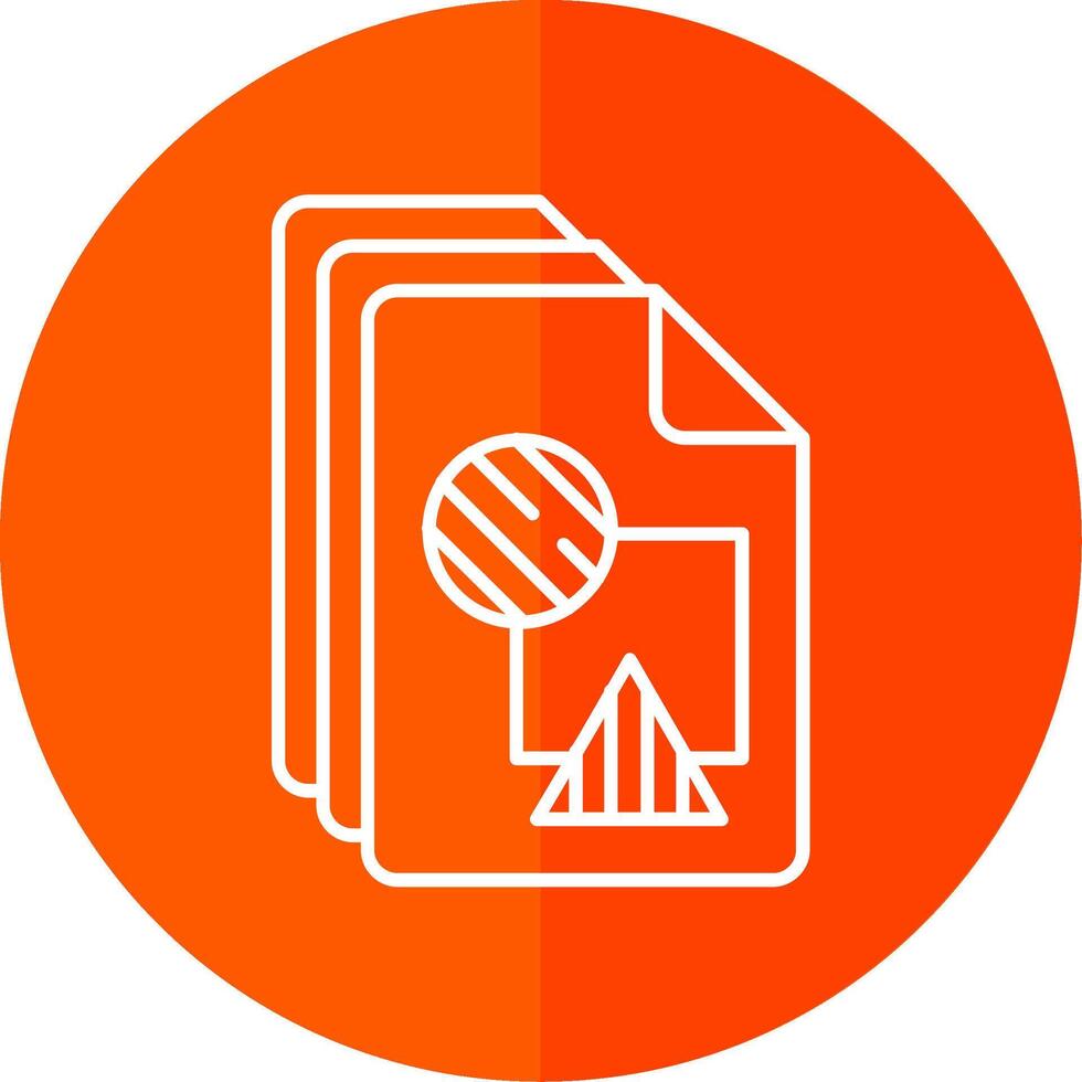 File Line Red Circle Icon vector