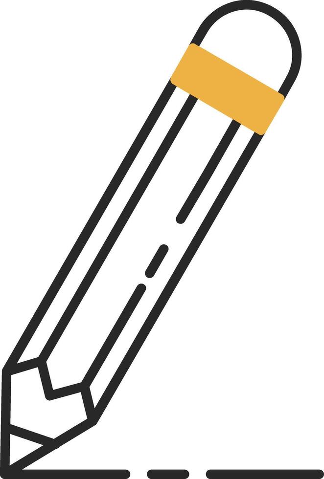 Pencil Skined Filled Icon vector