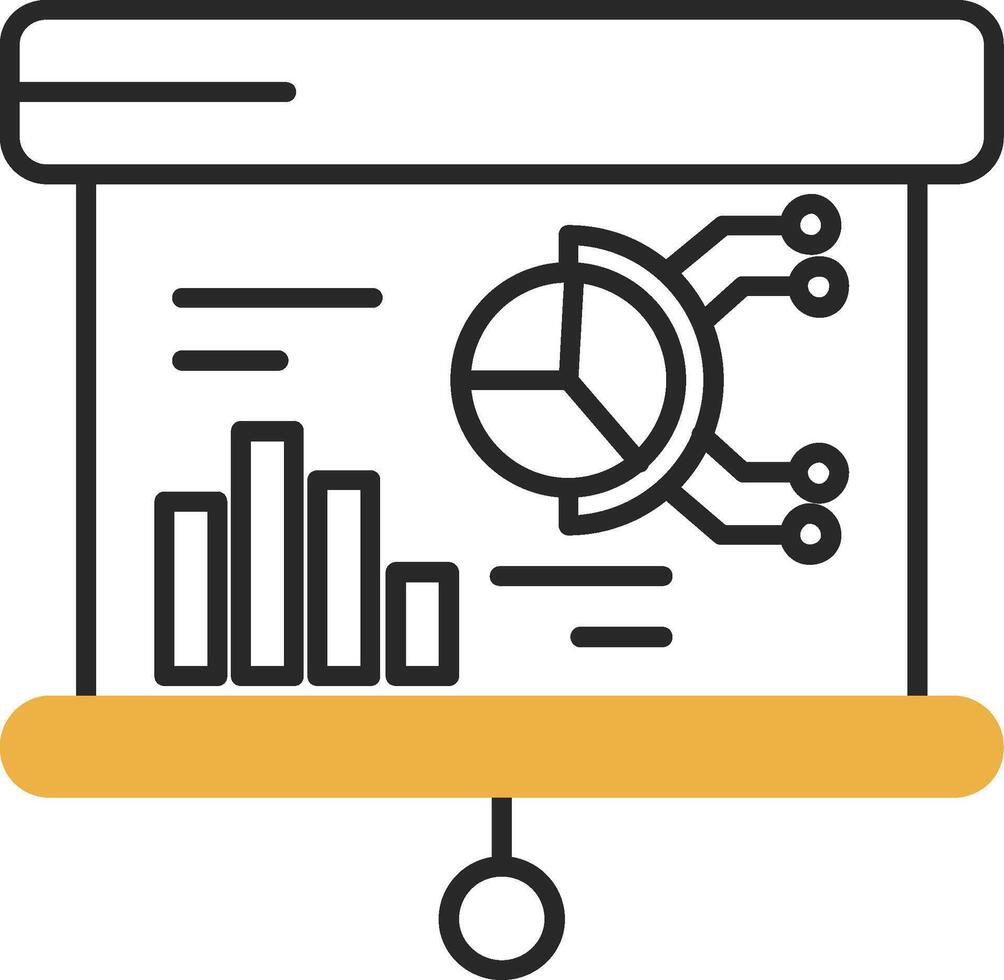 Presentation Skined Filled Icon vector