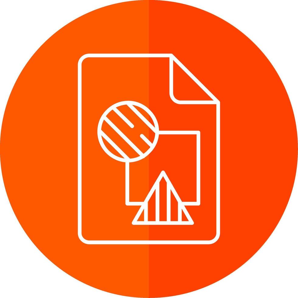 File Line Red Circle Icon vector