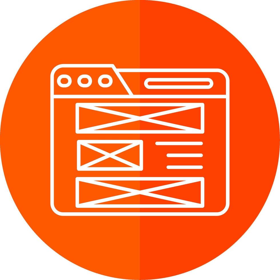 Layout Line Red Circle Icon vector