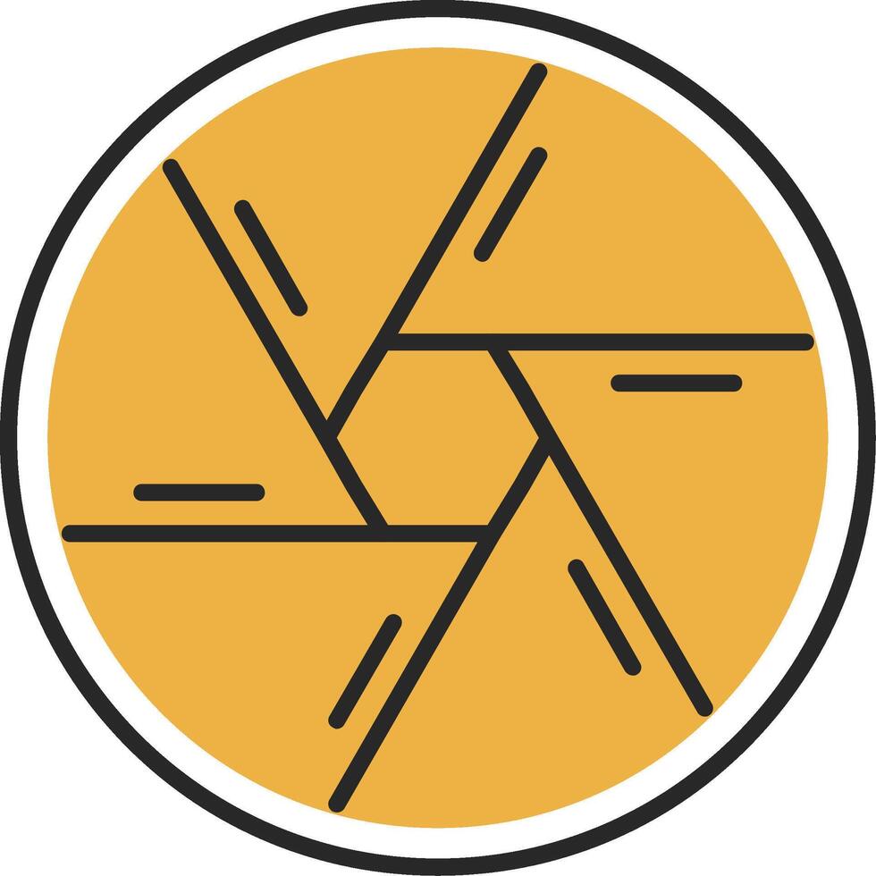Shutter Skined Filled Icon vector