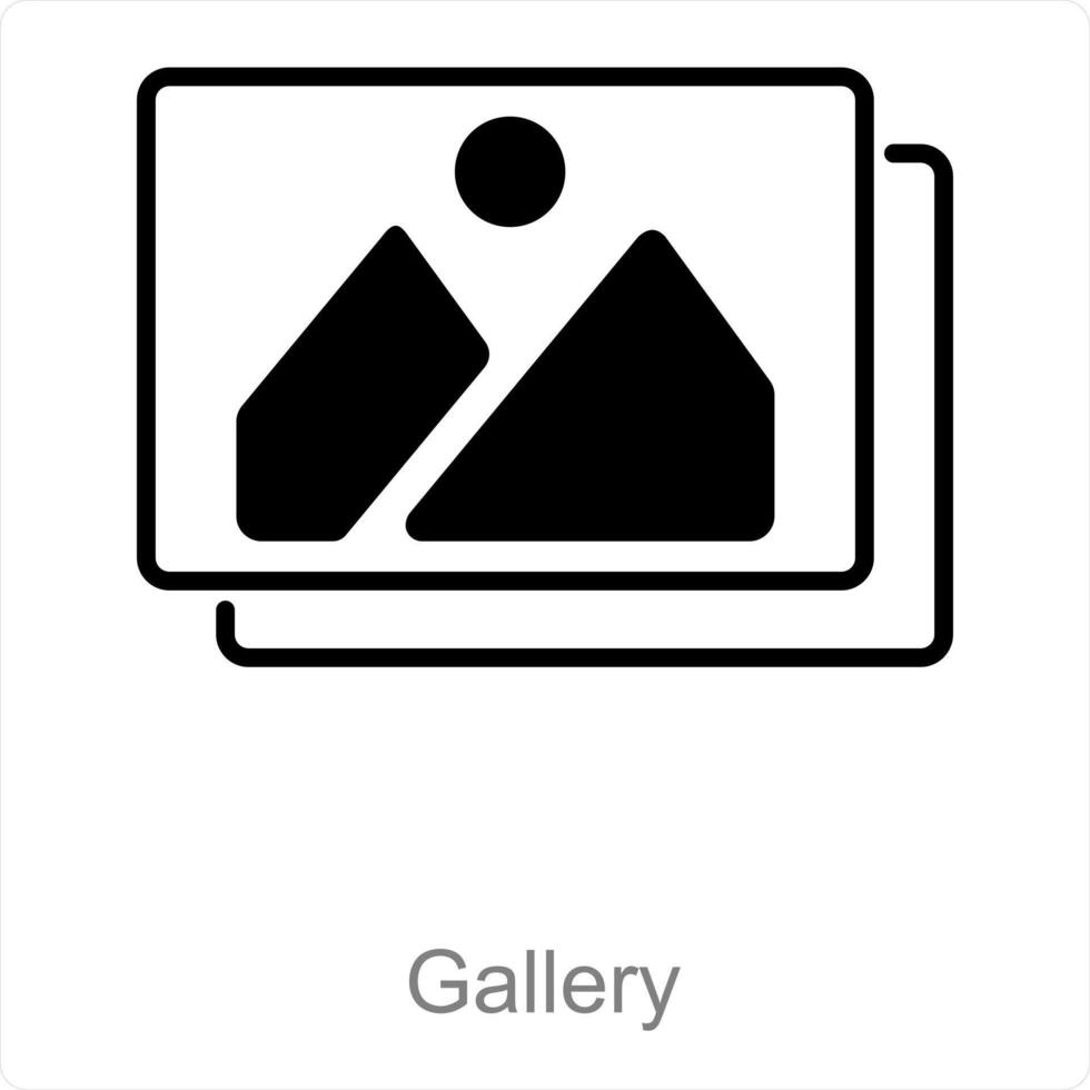 Gallery and art icon concept vector