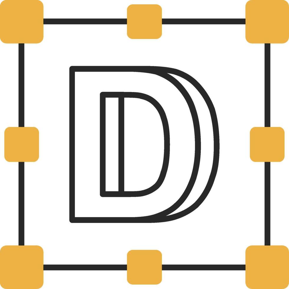 Logo Skined Filled Icon vector