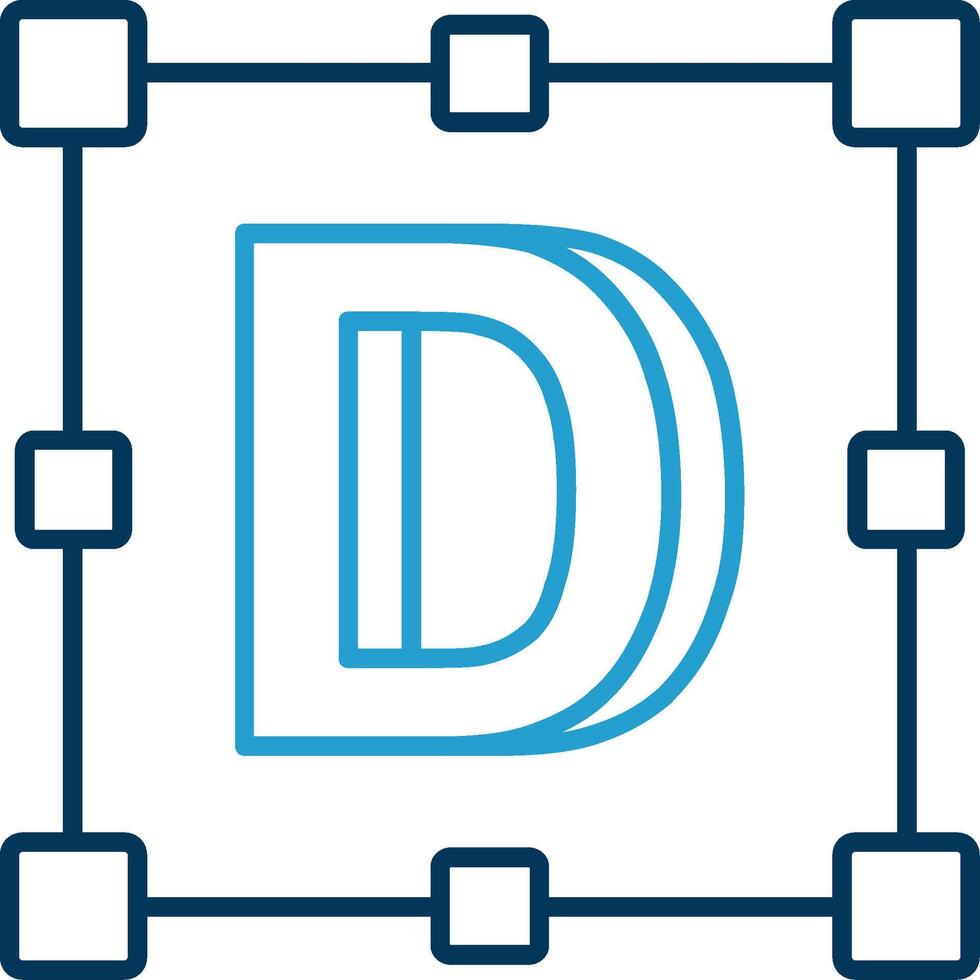 Logo Line Blue Two Color Icon vector