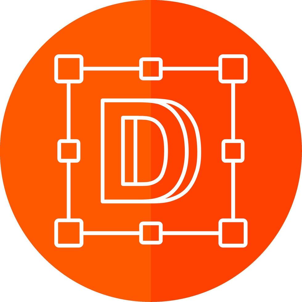 Logo Line Red Circle Icon vector
