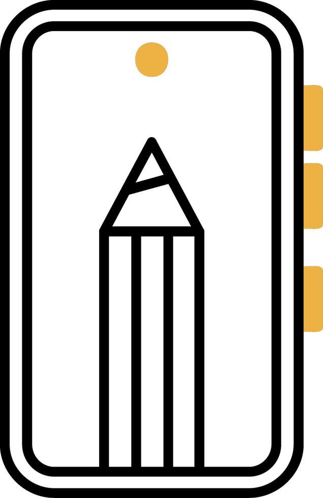 Smartphone Skined Filled Icon vector