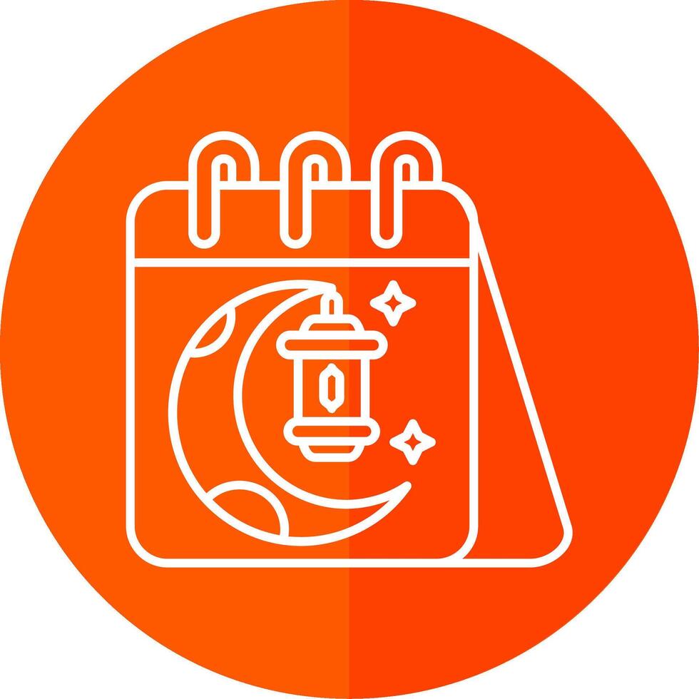 Calendar Line Red Circle Icon vector