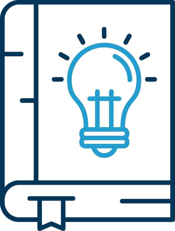 Knowledge Line Blue Two Color Icon vector
