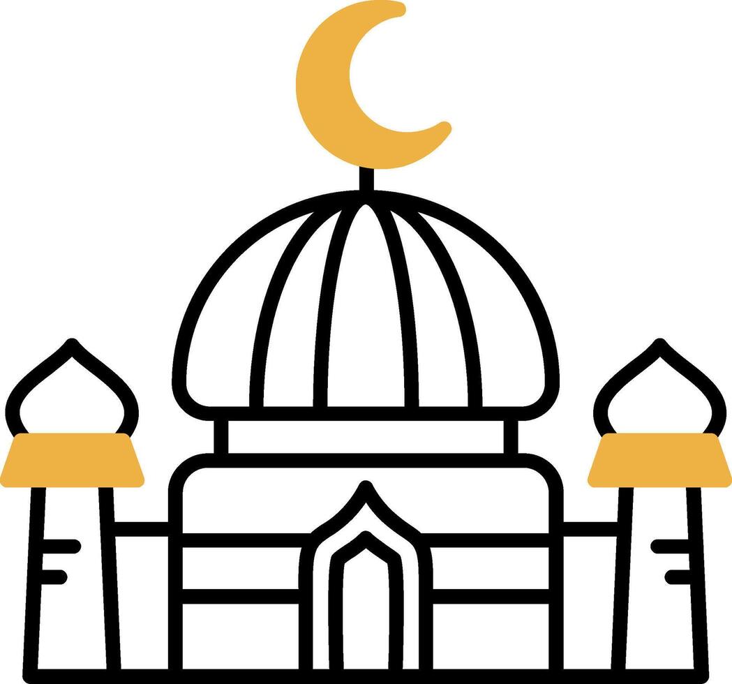 Dome Skined Filled Icon vector