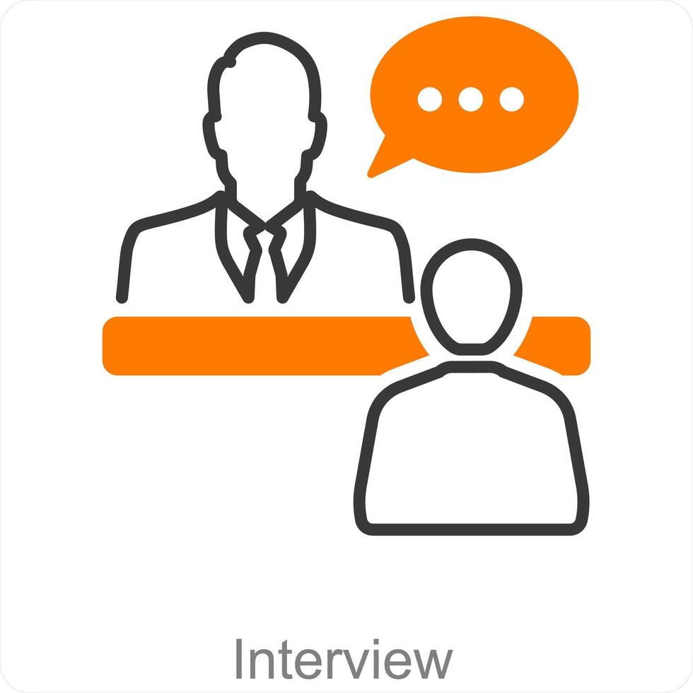 Interview and job icon concept vector