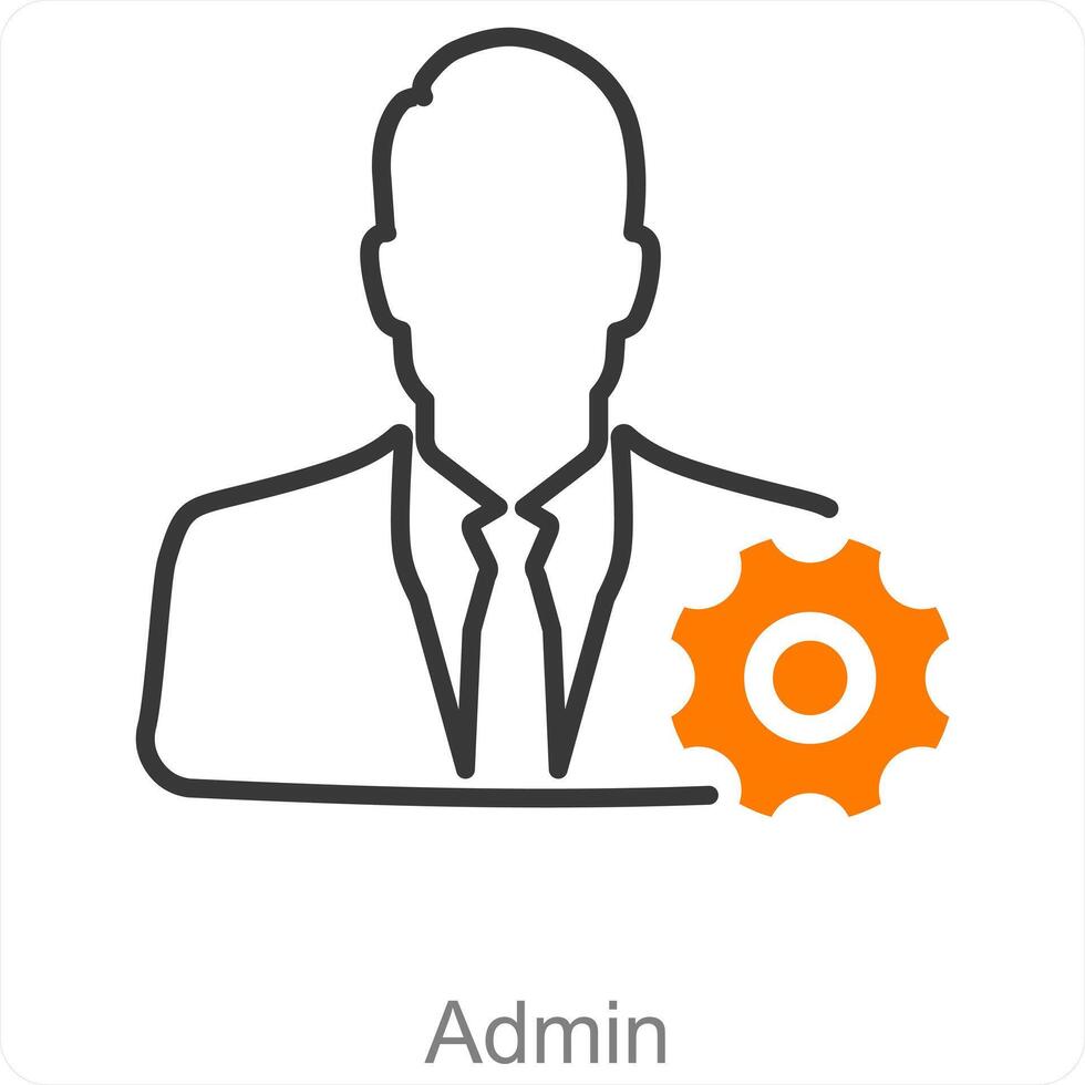 Admin and leadership icon concept vector