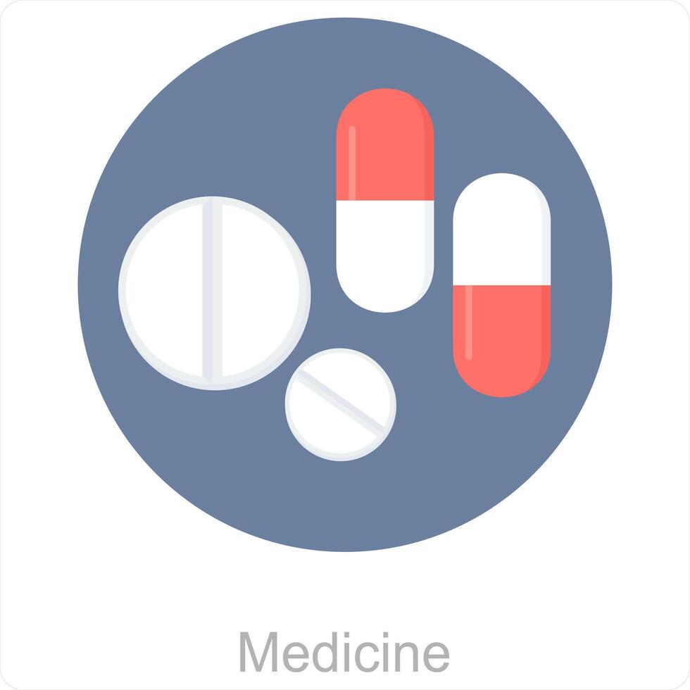 medicina y pastillas icono concepto vector