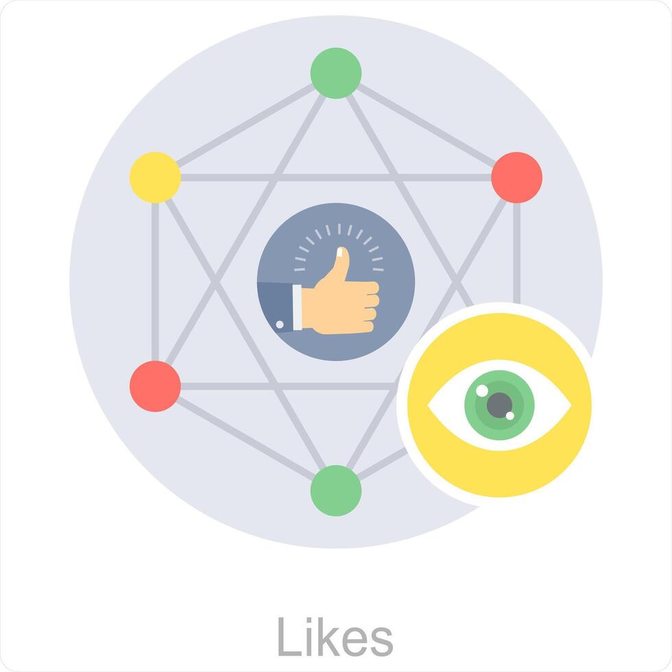 Likes and best icon concept vector