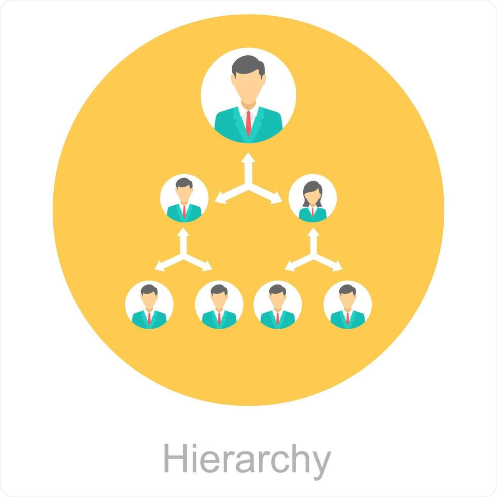 Hierarchy and business icon concept vector