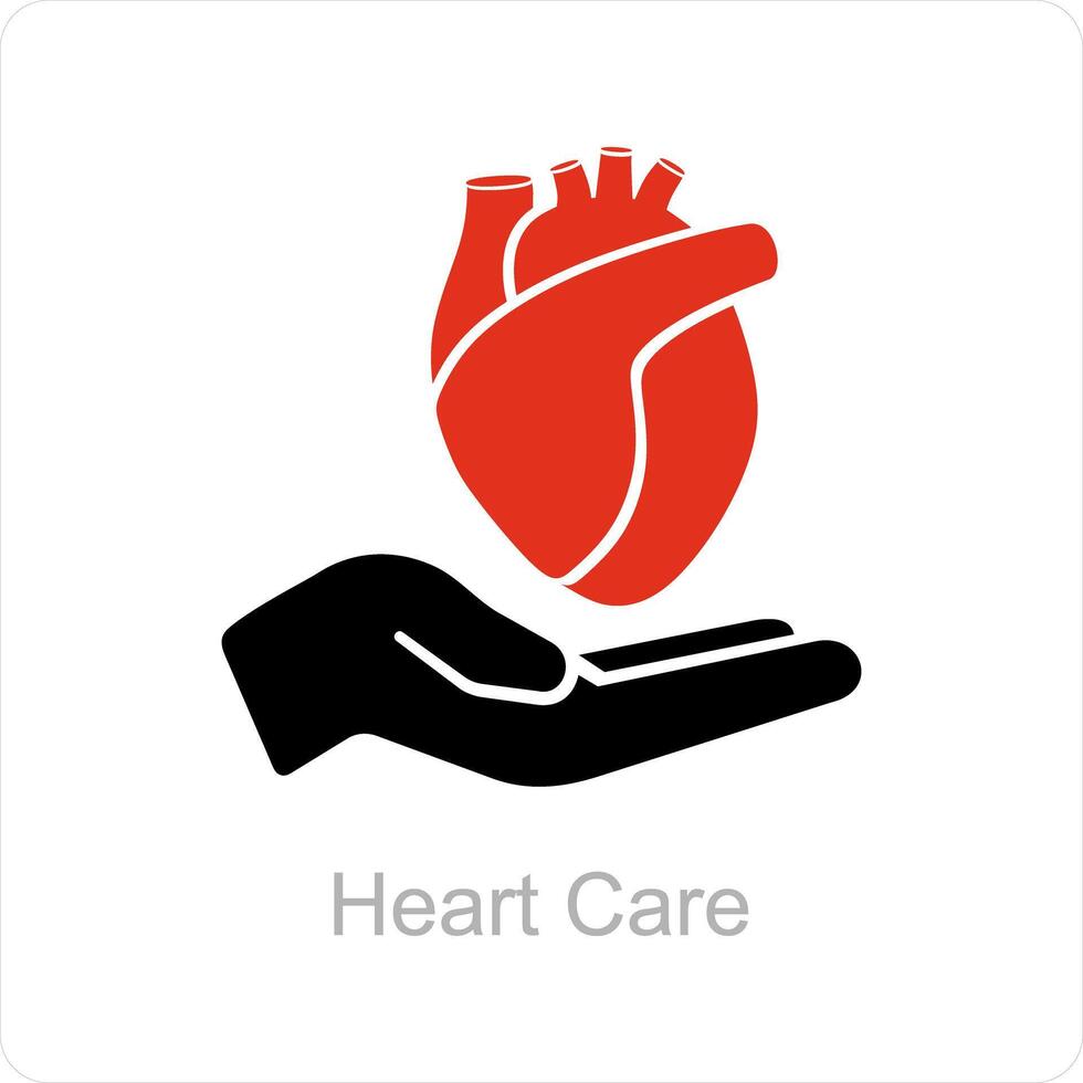Heart Care and Heart icon concept vector