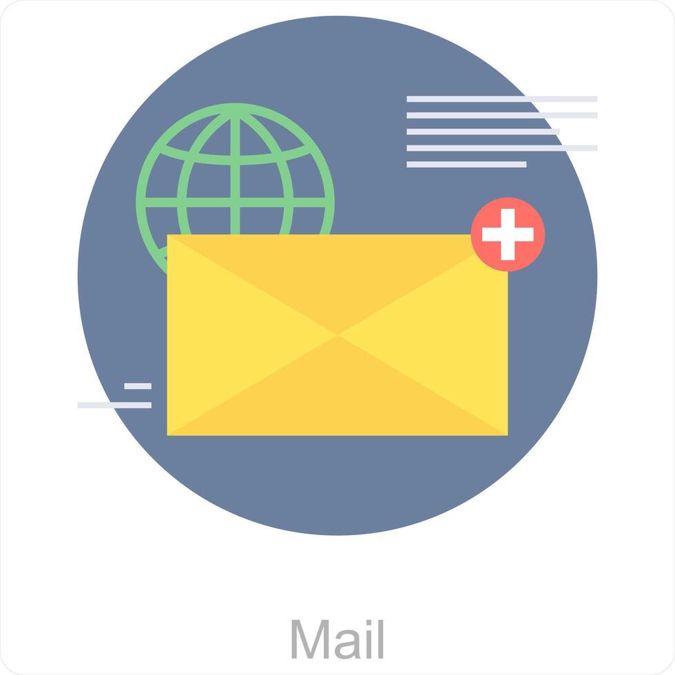 Mail and news icon concept vector