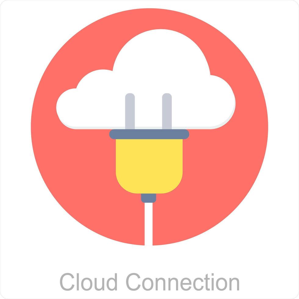 Cloud Connection and cloud icon concept vector