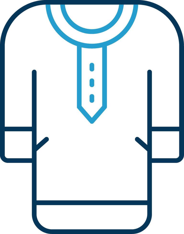 Clothes Line Blue Two Color Icon vector