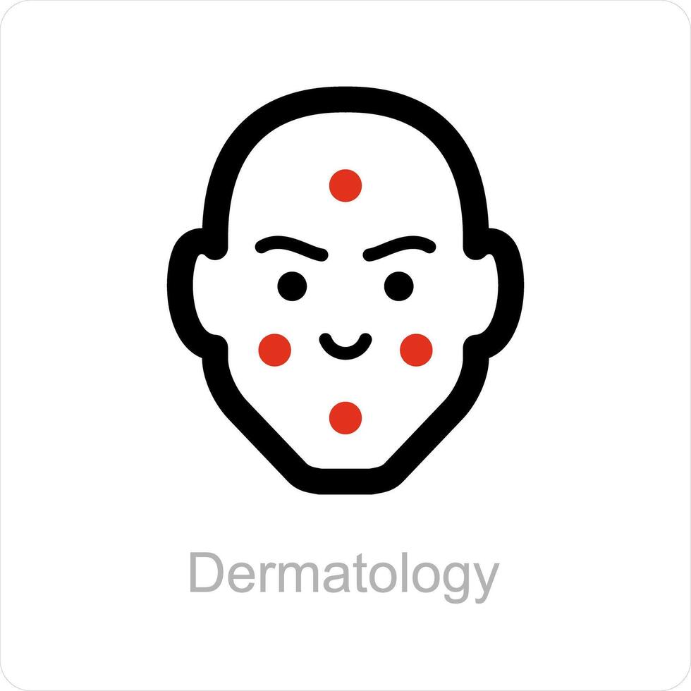 dermatology and follicle icon concept vector
