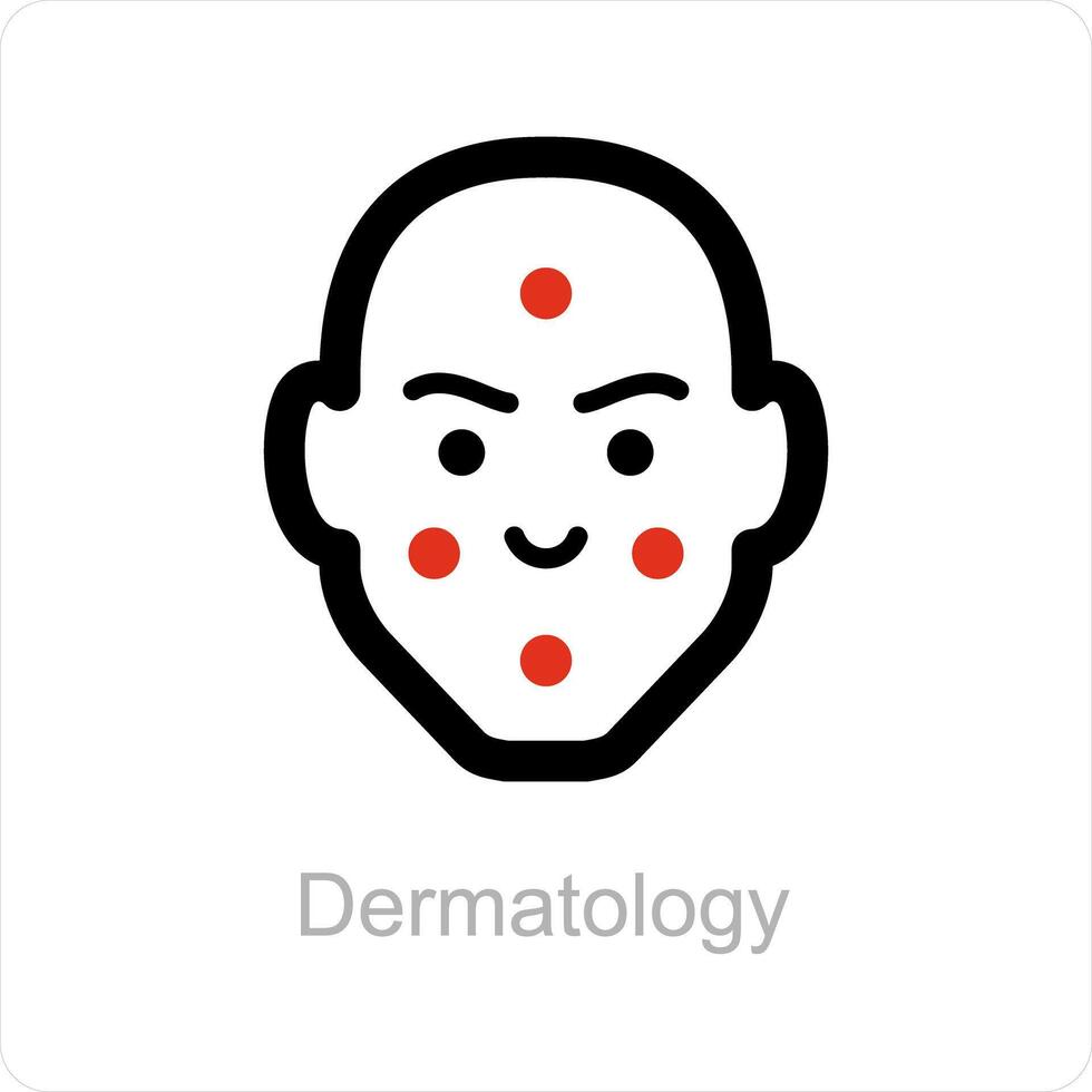 dermatología y folículo icono concepto vector