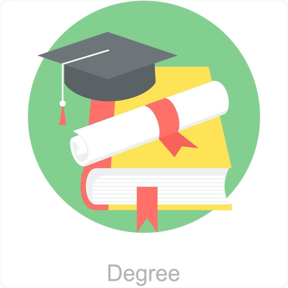 Degree and graduation icon concept vector