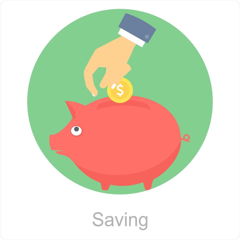 Saving and cash icon concept vector