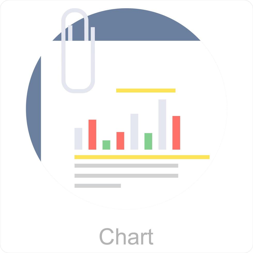 Chart and graph icon concept vector