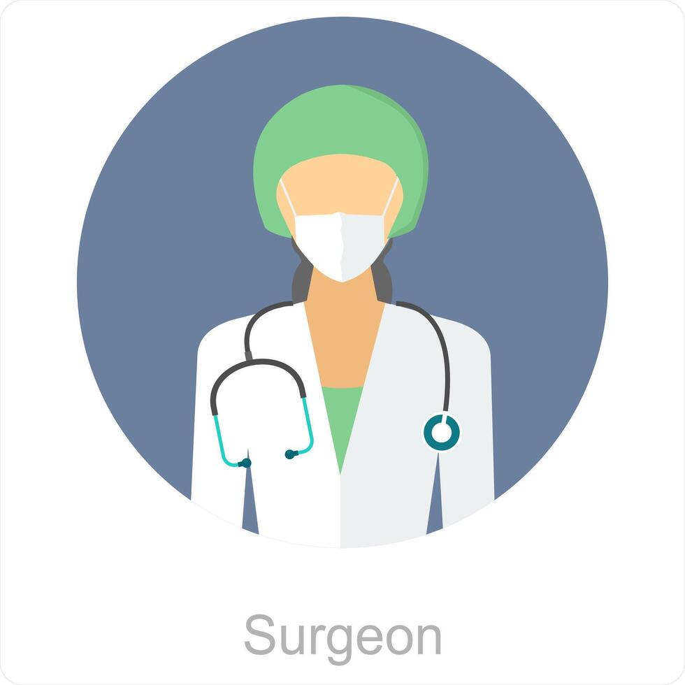 cirujano y médico icono concepto vector