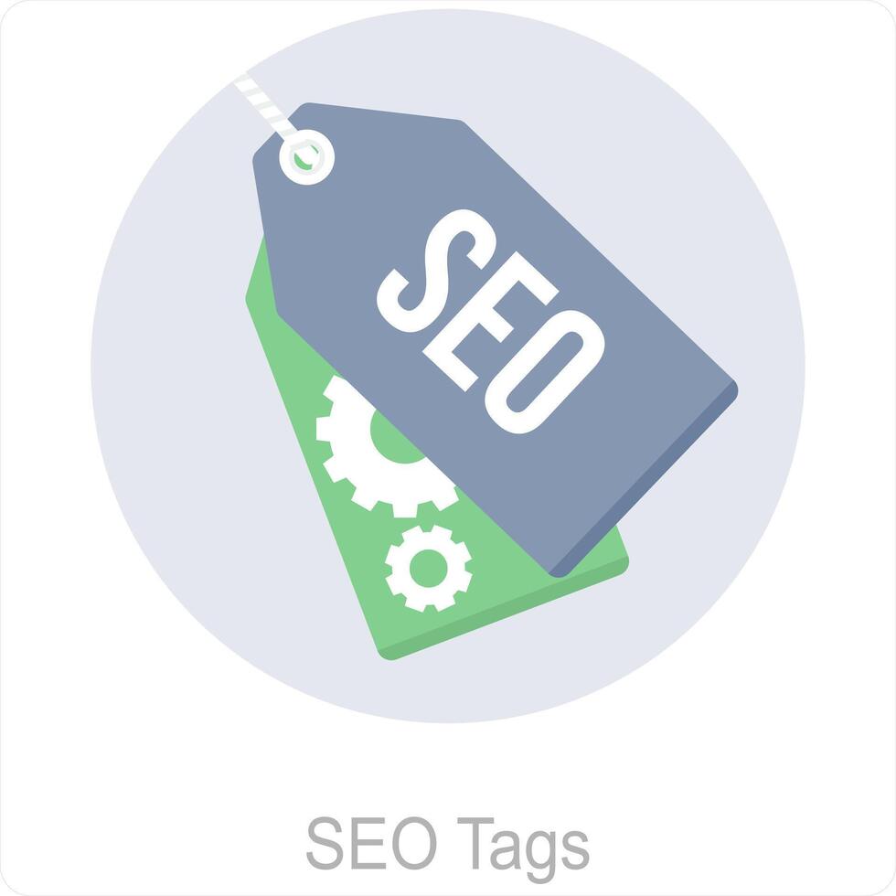 Seo Tags and seo icon concept vector