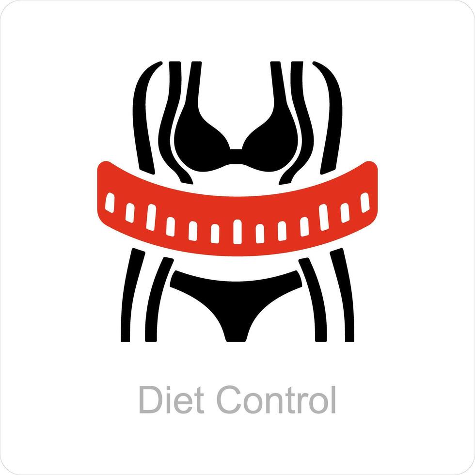 dieta controlar y dieta icono concepto vector