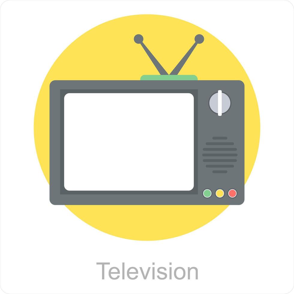 Television and tv icon concept vector