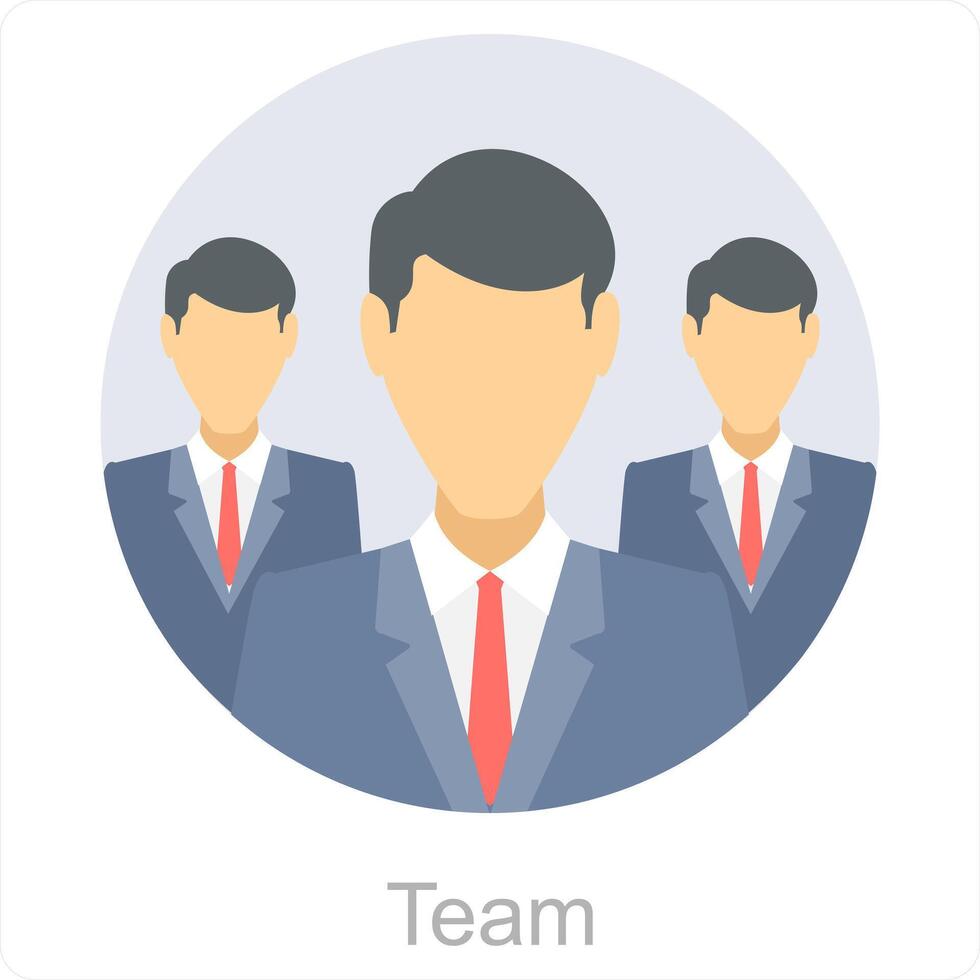 equipo y grupo icono concepto vector