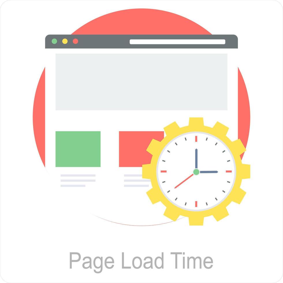Page Load Time and load icon concept vector