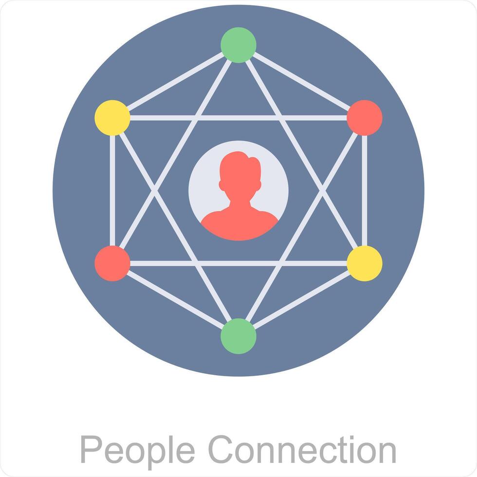 People Connection and people icon concept vector