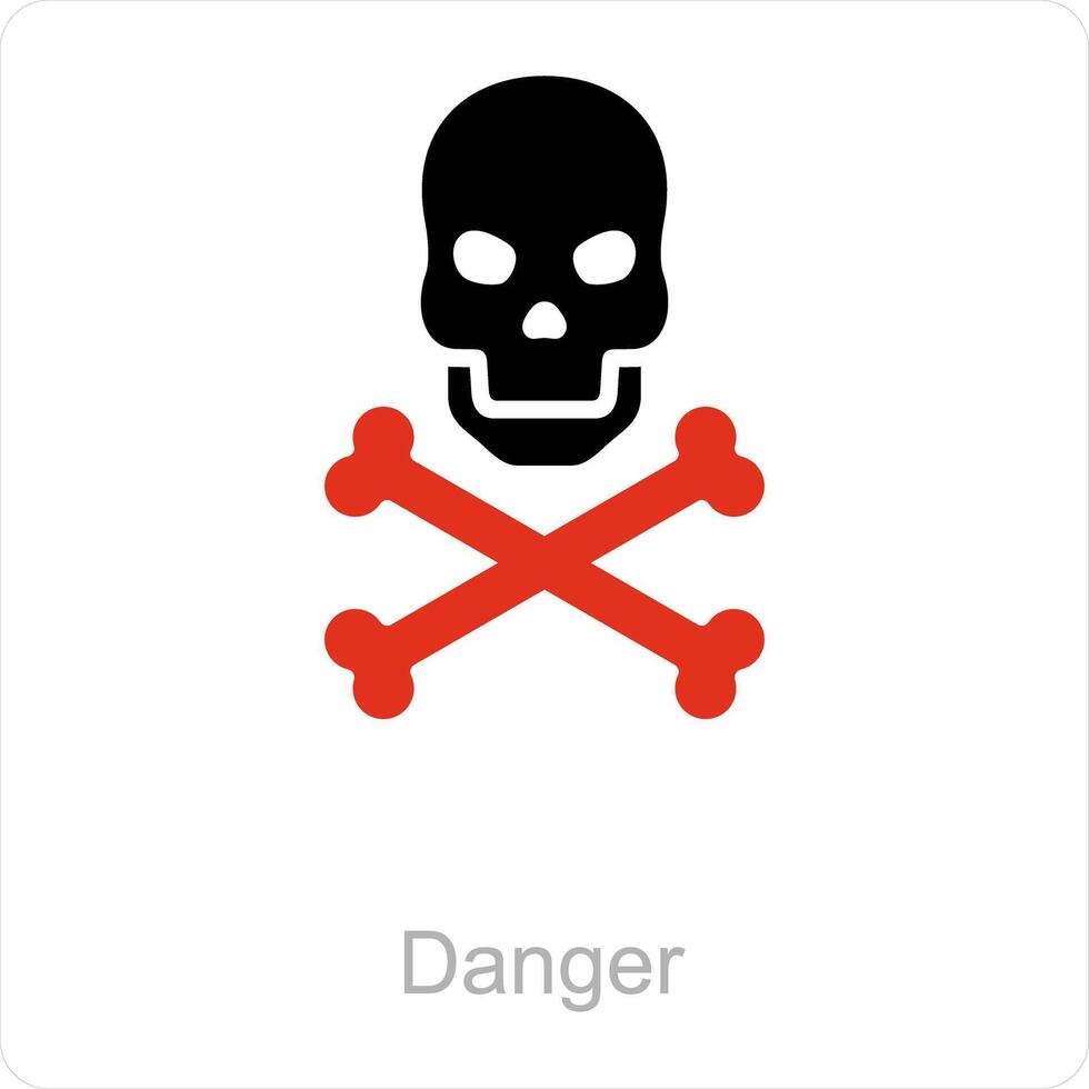 danger and alert icon concept vector