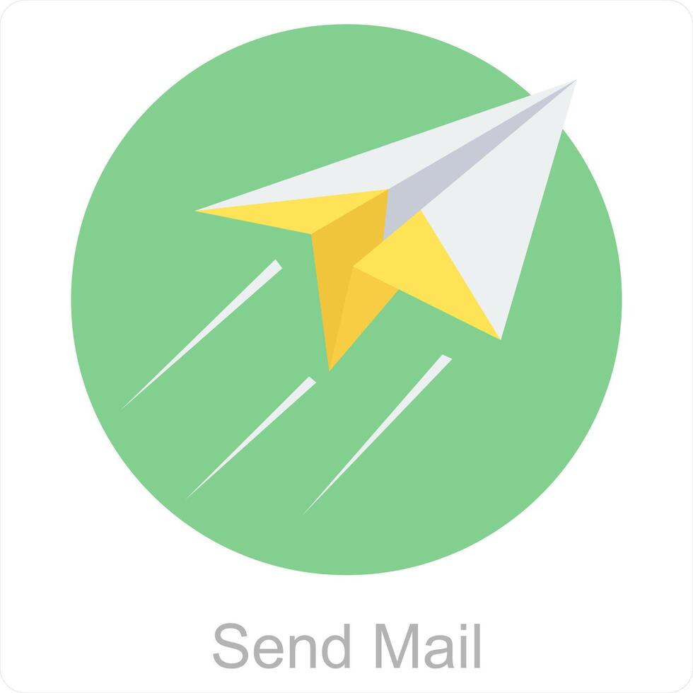 enviar correo y correo icono concepto vector