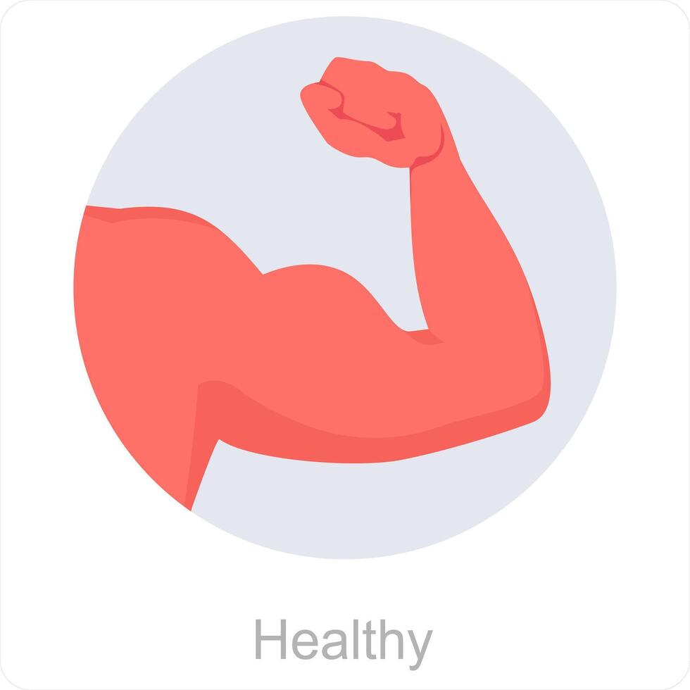 Healthy and muscle icon concept vector