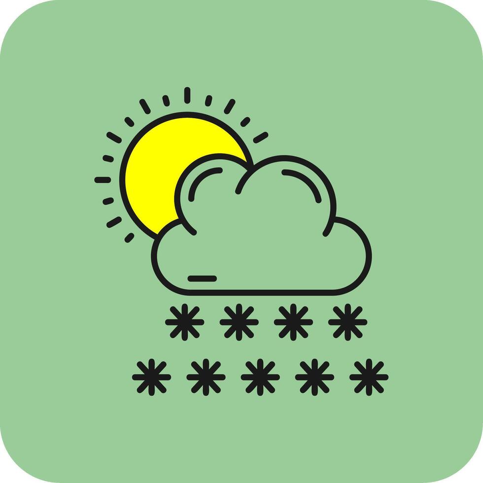 Snow Filled Yellow Icon vector