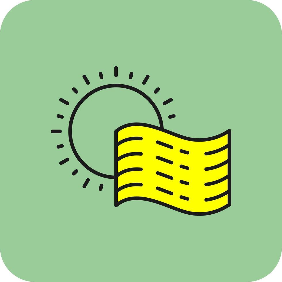 Fog Filled Yellow Icon vector