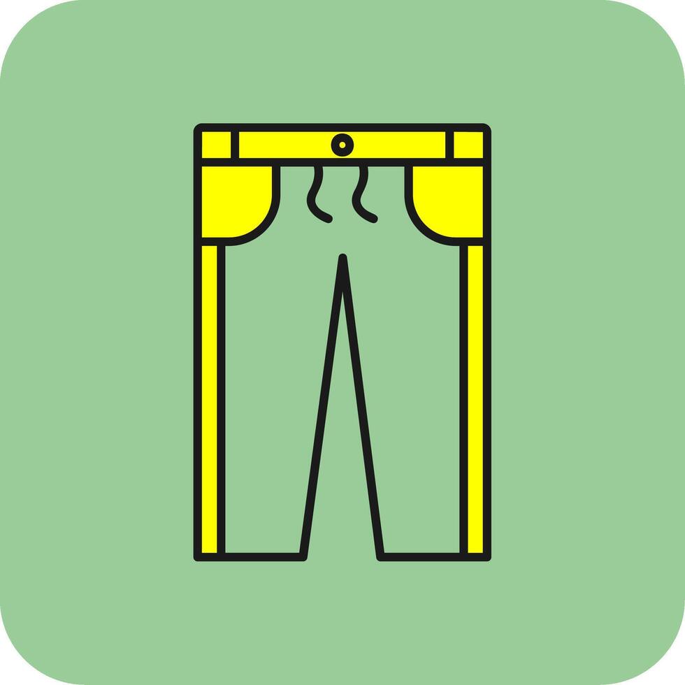 Jogger Filled Yellow Icon vector