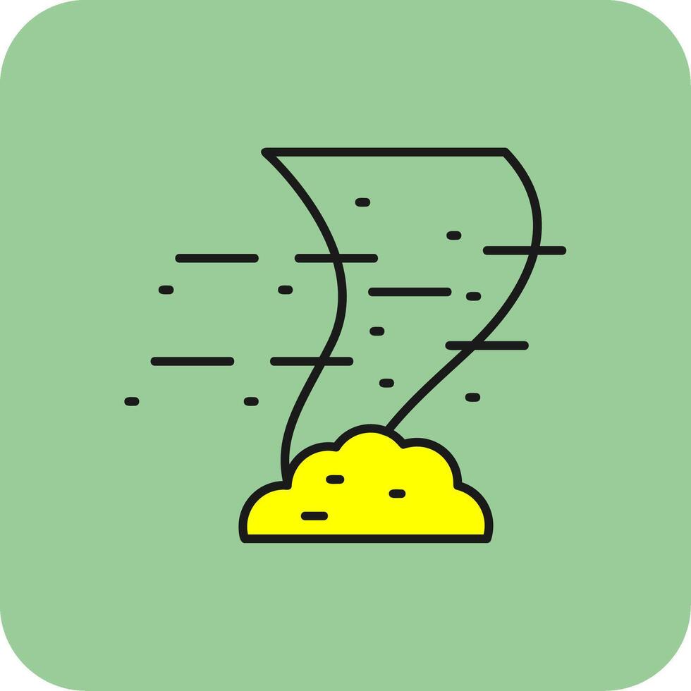 Tornado Filled Yellow Icon vector