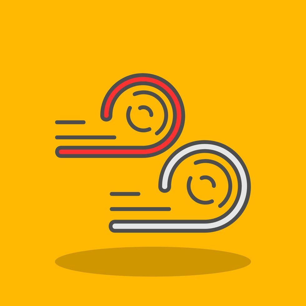 Wind Filled Shadow Icon vector