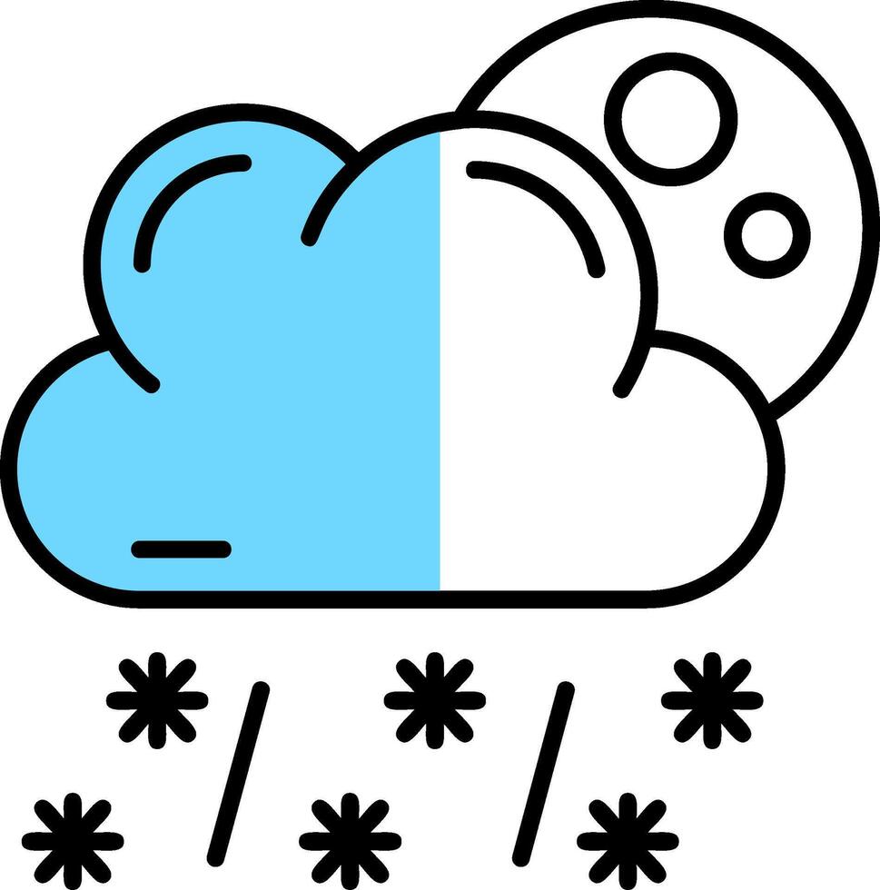 Snow Filled Half Cut Icon vector