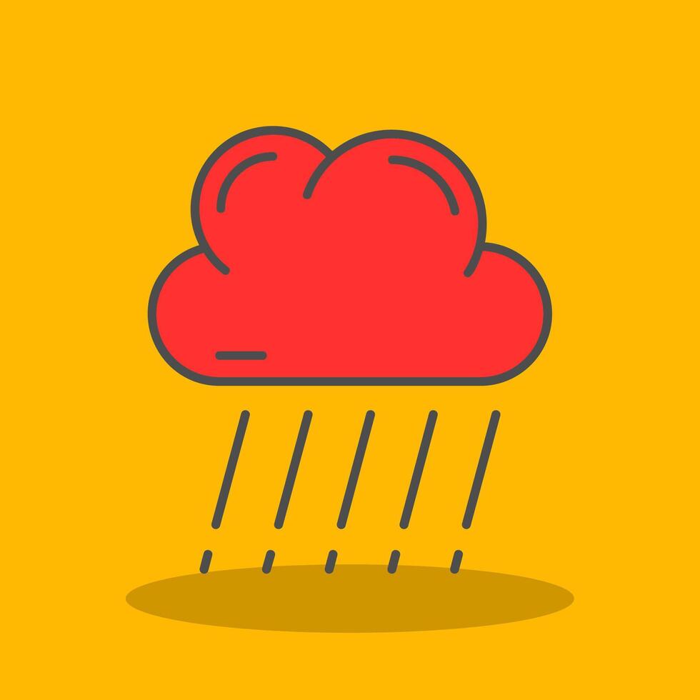 Rain Filled Shadow Icon vector