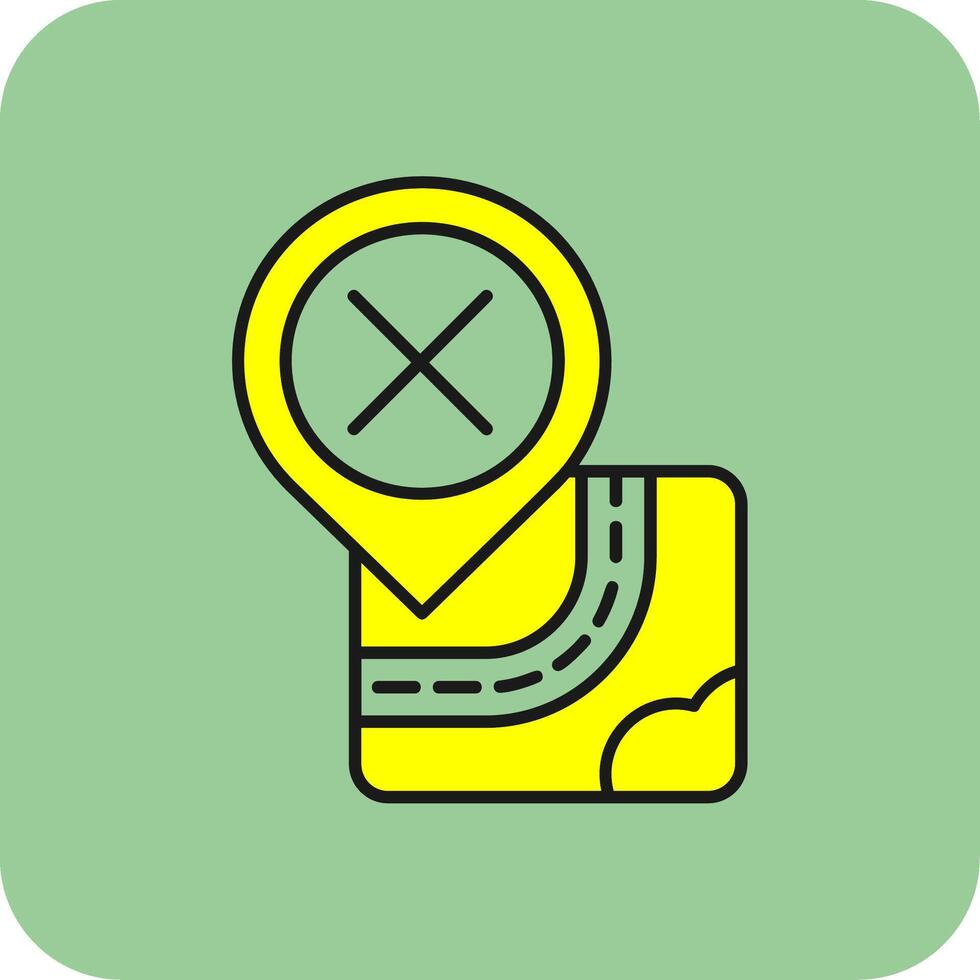 Cancel Filled Yellow Icon vector