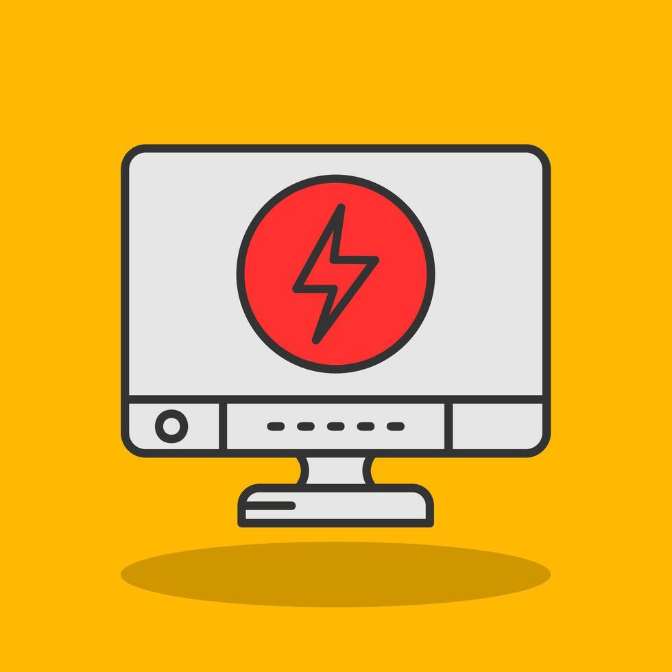 Energy Filled Shadow Icon vector