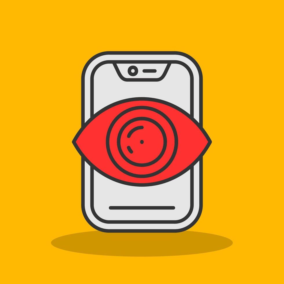 Vision Filled Shadow Icon vector